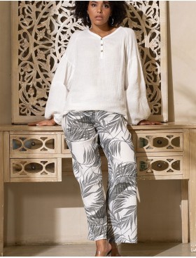 Хлопковый костюм Mia-Amore TENERIFE 5226 белый, Цвет: белый, Размеры: 2XL, изображение 3