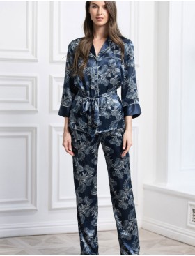 Пижама шёлковая Mia-Amore VANESSA 3754, Цвет: темно-синий, Размеры: XL