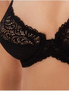 Кружевной мягкий бюстгальтер Misstyle 2543 черный, Цвет: черный, Размеры: 70C, изображение 4