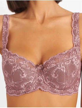 Бюстгальтер балконет Simona M 608 кофейно-розовый, Цвет: кофейно-розовый, Размеры: 90B