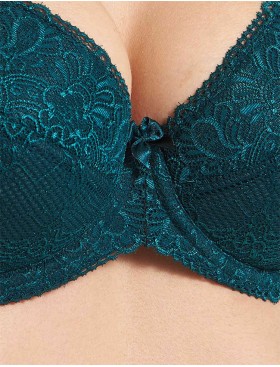 Бюстгальтер балконет пуш-ап Simona M 870 cосна, Цвет: cосна, Размеры: 80C, изображение 4