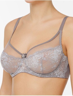 Мягкий кружевной бюстгальтер Albina L EFFECT 7051 чайка, Цвет: чайка, Размеры: 75D