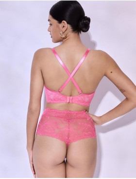 Высокие кружевные стринги Alles COACHELLA stringi classic pink, Цвет: розовый, Размеры: S, изображение 4