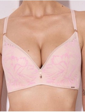 Бюстгальтер супер пуш-ап Alles GLOSSY IRIS SUPER P-UP beige/pink, Цвет: бежевый, Размеры: 60G