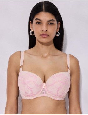 Бюстгальтер балконет Alles GLOSSY IRIS U/W beige/pink, Цвет: бежевый, Размеры: 70F, изображение 3