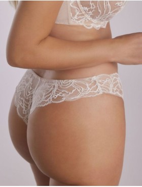 Кружевные бразилиана Kinga SAND ECRU 1127/3-B, Цвет: экрю+телесный, Размеры: XS, изображение 2