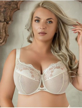 Мягкий бюстгальтер с подкроем Kris Line COTTON FLOWER Soft Full Cup, Цвет: латте, Размеры: 65JJ, изображение 3