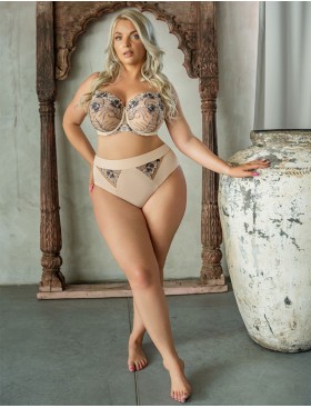 Бюстгальтер с мягкой чашкой Kris Line GLOW soft full cup, Цвет: темно-синий+бежевый, Размеры: 65JJ, изображение 8