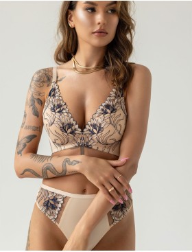 Трусики стринги Kris Line GLOW stringshorts, Цвет: темно-синий+бежевый, Размеры: S, изображение 4