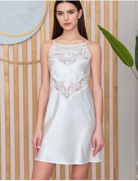 Шёлковая сорочка с кружевом Mia-Amore ADELINA 4171 белый, Цвет: белый, Размеры: XS