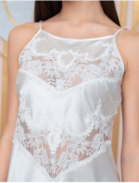 Шёлковая сорочка с кружевом Mia-Amore ADELINA 4171 белый, Цвет: белый, Размеры: XS, изображение 4