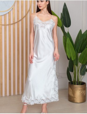 Длинная сорочка на бретелях Mia-Amore ADELINA 4175 белый, Цвет: белый, Размеры: 3XL, изображение 2