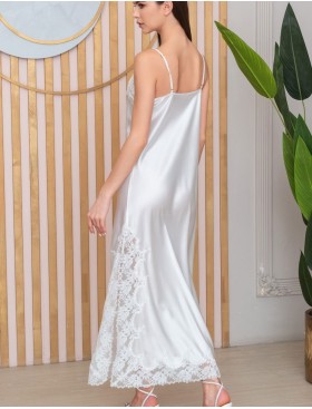 Длинная сорочка на бретелях Mia-Amore ADELINA 4175 белый, Цвет: белый, Размеры: 3XL, изображение 3