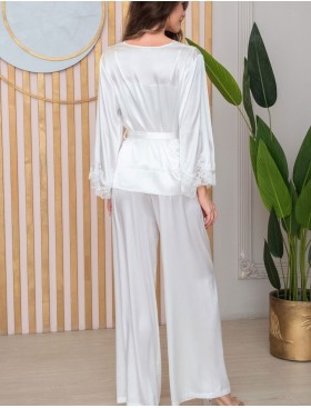 Комплект-тройка из шёлка Mia-Amore ADELINA 4176 белый, Цвет: белый, Размеры: XL, изображение 4