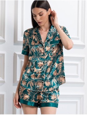 Пижама из натурального шёлка Mia-Amore EMERALD 3745, Цвет: изумрудный, Размеры: L, изображение 3