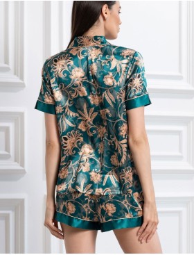 Пижама из натурального шёлка Mia-Amore EMERALD 3745, Цвет: изумрудный, Размеры: L, изображение 2