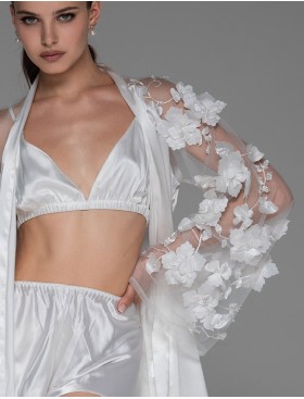 Шелковый комплект тройка Mia-Amore FLORINDA 4272 белый, Цвет: белый, Размеры: M, изображение 5