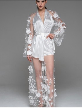 Шёлковый комплект-двойка Mia-Amore FLORINDA 4276 белый, Цвет: белый, Размеры: L, изображение 2