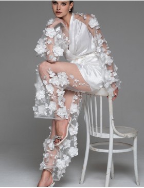 Шёлковый комплект-двойка Mia-Amore FLORINDA 4276 белый, Цвет: белый, Размеры: L