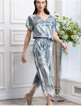 Шелковая пижама Mia-Amore NINELLE 4255 мятный, Цвет: мятный, Размеры: L, изображение 3