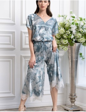 Шелковая пижама Mia-Amore NINELLE 4255 мятный, Цвет: мятный, Размеры: L