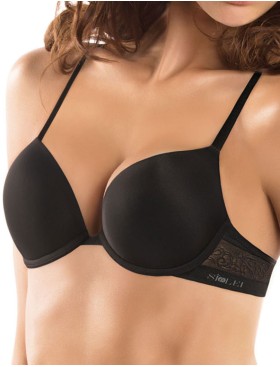 Бюстгальтер пуш-ап гель Sielei FLOWER 2504 nero, Цвет: nero (черный), Размеры: 70B