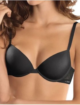 Гладкий бюстгальтер Sielei FLOWER 2508 nero, Цвет: nero (черный), Размеры: 75B