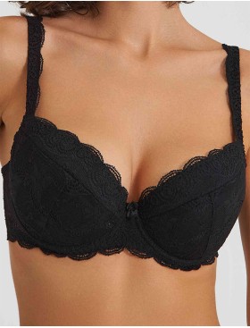 Бюстгальтер балконет пуш-ап VOVA SNEJANNA V54032 черный, Цвет: черный, Размеры: 80C