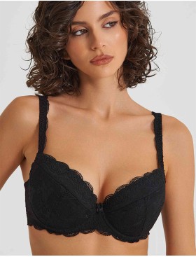 Бюстгальтер балконет пуш-ап VOVA SNEJANNA V54032 черный, Цвет: черный, Размеры: 80C, изображение 6