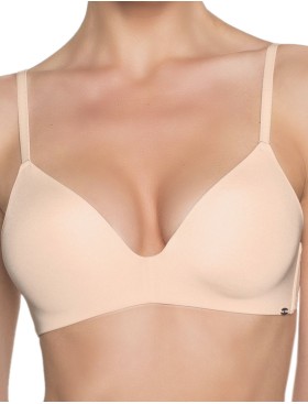 Гладкий бюстгальтер без косточек Amelie MILLA 2018 пудра new, Цвет: пудра, Размеры: 80C