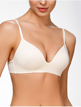 Гладкий бюстгальтер без косточек Amelie MILLA 2018 молоко new, Цвет: молоко, Размеры: 80D