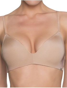 Гладкий бюстгальтер без косточек Amelie MILLA 2018 телесный new, Цвет: телесный, Размеры: 80C