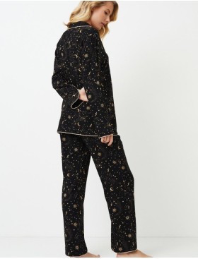 Пижама женская с брюками Aruelle ALEXANDRA, Цвет: черный, Размеры: M, изображение 3