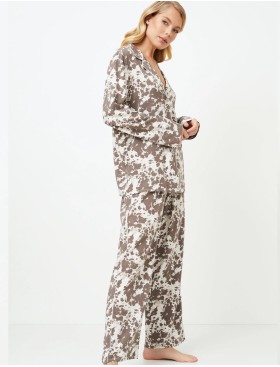 Пижама со штанами из вискозы Aruelle CINNAMON, Цвет: латте/молочный, Размеры: S, изображение 2