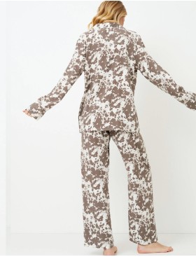 Пижама со штанами из вискозы Aruelle CINNAMON, Цвет: латте/молочный, Размеры: S, изображение 3