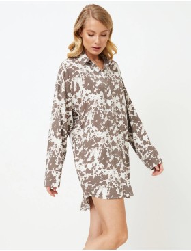 Сорочка-рубашка из вискозы Aruelle CINNAMON, Цвет: латте/молочный, Размеры: XS, изображение 3