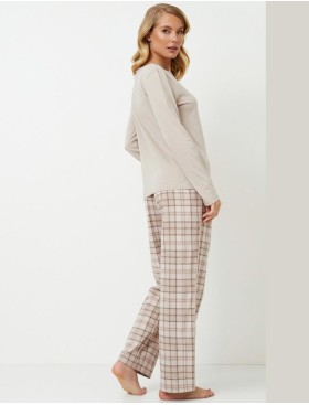 Бежевая пижама Aruelle ELLA, Цвет: светло-бежевый, Размеры: S, изображение 3