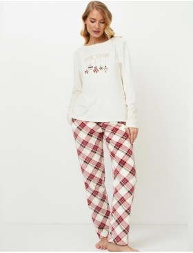 Домашний комплект Aruelle JOLLY SET SOFT, Цвет: молочный/красный, Размеры: S, изображение 2