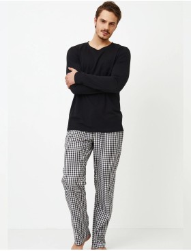Мужская пижама Aruelle PHILIP, Цвет: черный/белый, Размеры: M, изображение 2