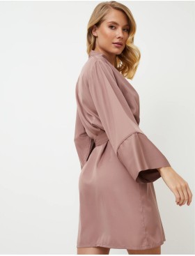 Халат с широкими длинными рукавами Aruelle PRIMROSE, Цвет: пыльная роза, Размеры: XS, изображение 2