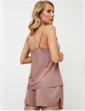 Пижама из топа и шорт Aruelle PRIMROSE, Цвет: пыльная роза, Размеры: S, изображение 2