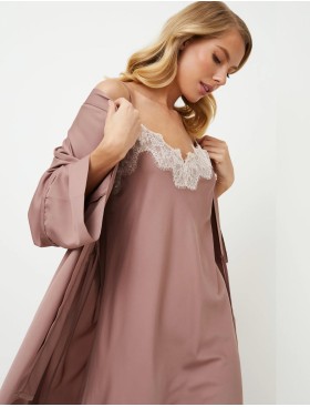 Сорочка на бретелях Aruelle PRIMROSE, Цвет: пыльная роза, Размеры: S, изображение 3