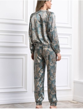 Шёлковый костюм бомбер с брюками Mia-Amore DONATELLA 3076 изумрудный, Цвет: изумрудный, Размеры: M, изображение 2