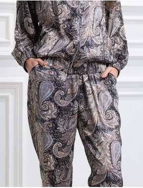 Шёлковый костюм бомбер с брюками Mia-Amore DONATELLA 3076 черный, Цвет: черный, Размеры: S, изображение 7