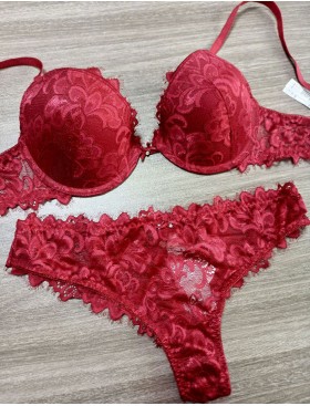 Комплект Sielei BERRIES 7424+7427 пуш-ап бразилиана bordeaux, Цвет: bordeaux (бордо), Размеры: 75B, изображение 2