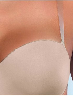 Бюстгальтер бандо пуш-ап с силиконовой спинкой Sielei FANTASTIC 1570 cipria, Цвет: cipria (телесный), Размеры: 75B, изображение 4