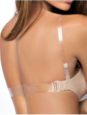 Бюстгальтер бандо пуш-ап с силиконовой спинкой Sielei FANTASTIC 1570 cipria, Цвет: cipria (телесный), Размеры: 75B, изображение 2