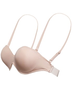 Бюстгальтер бандо пуш-ап с силиконовой спинкой Sielei FANTASTIC 1570 cipria, Цвет: cipria (телесный), Размеры: 75B, изображение 6
