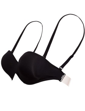 Бюстгальтер бандо пуш-ап с силиконовой спинкой Sielei FANTASTIC 1570 nero, Цвет: nero (черный), Размеры: 75B, изображение 3