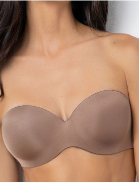 Бюстгальтер бандо пуш-ап с силиконовой спинкой Sielei FANTASTIC 1570 stone, Цвет: stone (кофе), Размеры: 85B